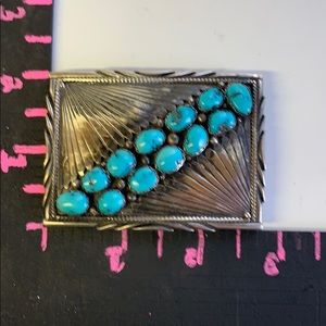 Vintage Ln sterling belt buckle...